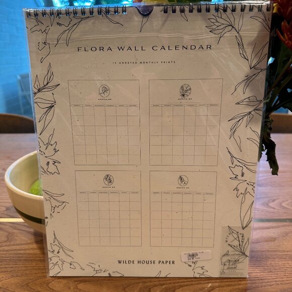 Flora Wall Calendar, undated calendar, beautiful botanical features - Picture 2 of 3